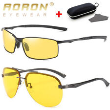 AORON Night Vision Pilot Driving Glasses AntiGlare Polarized Lens Aluminum Frame