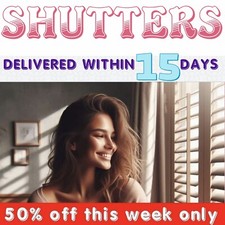 Plantation Shutters ( Solid FAUXWOOD , Made To Measure )