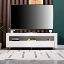White TV Stand Cabinet 140cm