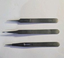 3× Dumont Watchmakers Tweezers  #2 #5 0A Locking Precision Micro Watch Making