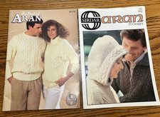 Bundle of 2 x Sirdar Aran Booklets, Men / Ladies / Child