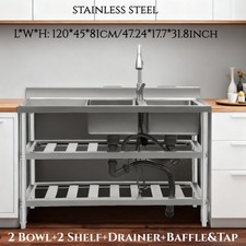 Heavy Duty Double Bowl