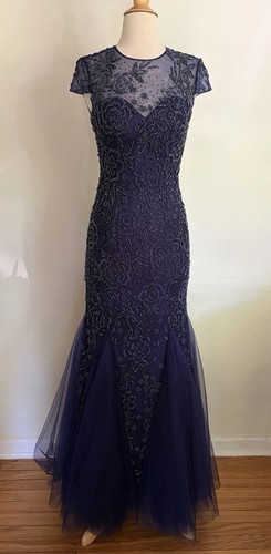 Sherri hill navy beaded - sherri,