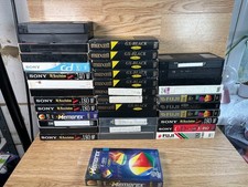 37  Pre Owned Recordable VHS Tapes Assortment vintage tv adverts retro content