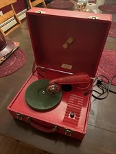 Rare Vtg Antique Red Wooden