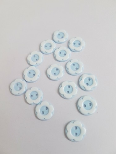 Baby blue flower daisy - blue, 12mm