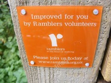 Photo 12x8 Ramblers sign on