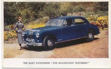Riley Pathfinder Original Factory Issued colour Postcard No Pub. No. and n/d
