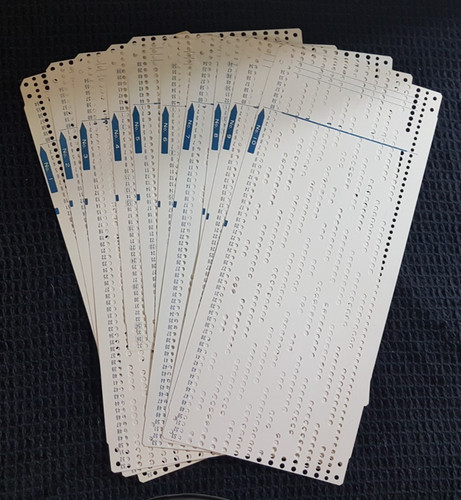 Knitting machine punchcard set - knitting,