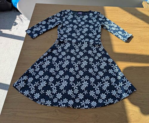 Blue white floral 3 - blue,
