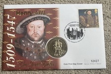 1996 Falkland Island £2 Coin In FDC. Henry VIII The Great Tudor. Cover 12427.