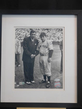 Yogi Berra Signed 8x10 Photo Framed Auto w/ Babe Ruth MLB COA Yankees HOF