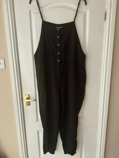 Fatface Jumpsuit Black Size UK