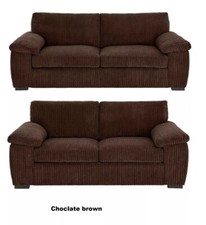 NEW ORIGINAL AMALFI FULL BACK JUMBO CORD SOFA 3+2 5 COLOURS