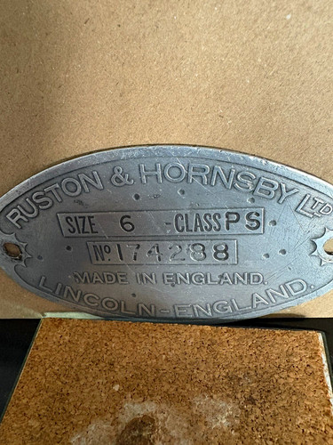 Ruston hornsby plate i have - hornsby, ,