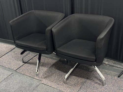 Black swivel tub chairs - swivel,