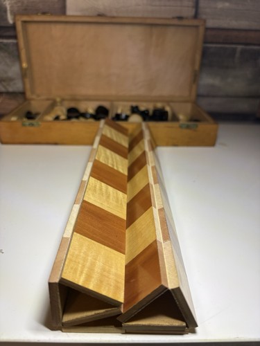 Wooden folding roll chess - roll,