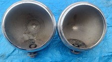 Pair MG TA TC? Lucas MD 140-1 headlamp shells with reducer rims