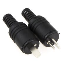 2 pin DIN Plug Speaker and HiFi Connector Screw Terminals Strain [2 Pack]