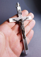 German WW2 Wehrmacht Soldier Personal Catholic ALUMINUM cross crucifix (№1002)