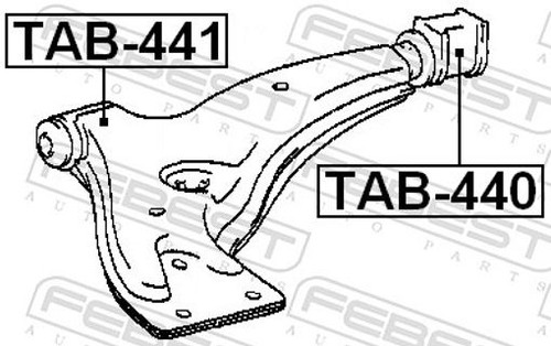 Fits febest tab 440 - fits, rear