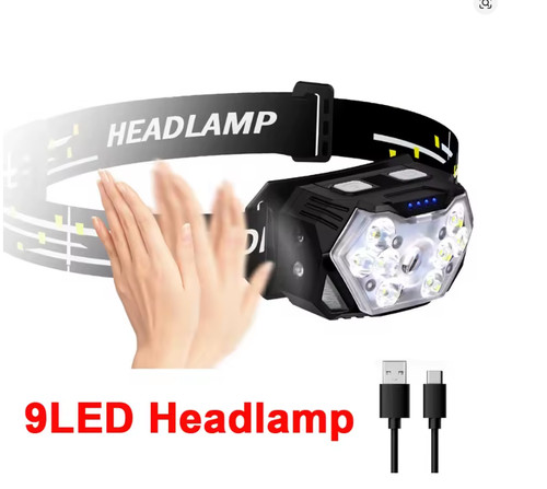 Head torch rechargeable led - head,