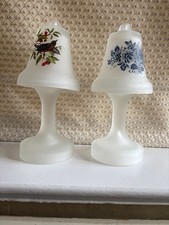 Vtg frosted glass fairy lamps - vtg,