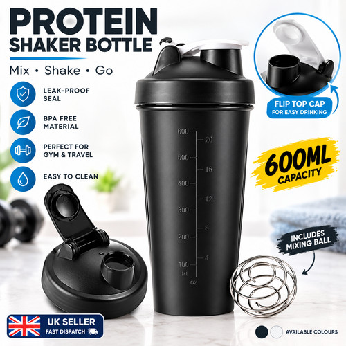 Protein shaker bottle 600ml - shaker,