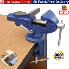 60mm Work Bench Vice Heavy Duty Engineer Jaw Swivel Base Workshop Vise Clamp