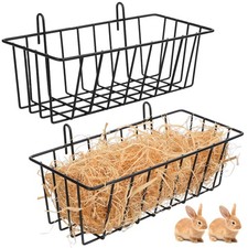 Rabbit Hay Feeder 2Pcs Black