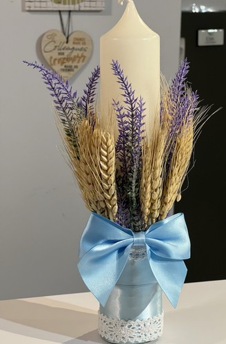 Handmade christening candle - christening,