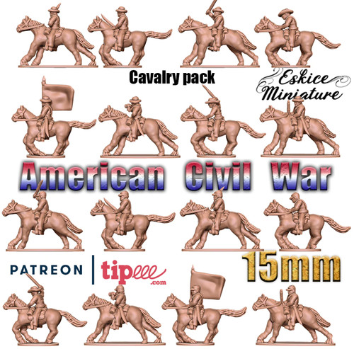 Acw cavalry set - set, printed)
