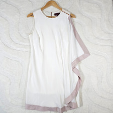 Ted Baker London Bolty Draped Tunic Dress Size 3 UK 12 Cream Colour