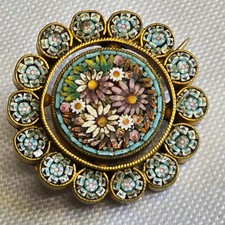 Antique Millefiori Brooch
