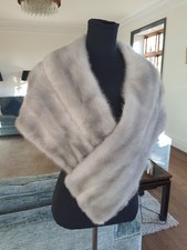 Blue Cerulean Mink Stole Wrap