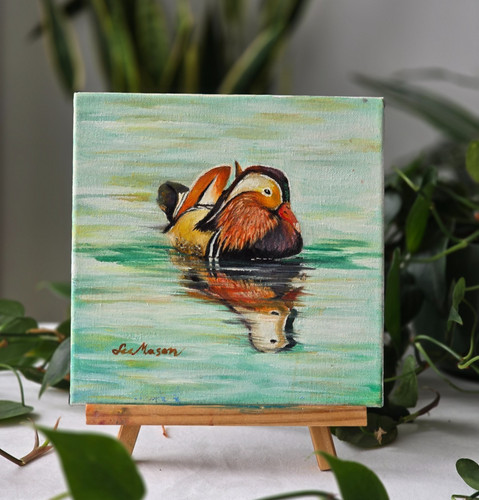 Original oil painting mandarin - original,