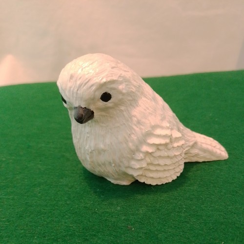 Handmade plaster white bird - plaster,