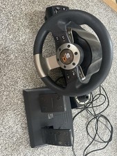 Wired Gaming Steering Wheel And Foot Pedals Set