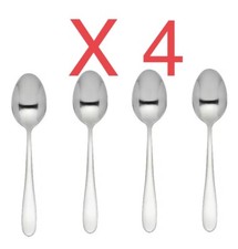 4 Pack Stainless Silver Steel