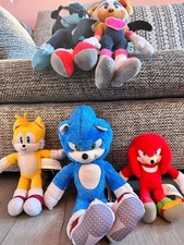 Sonic the Hedgehog 2 Movie Plush Bundle Sonic Knuckles And Tails Jakks Pacific