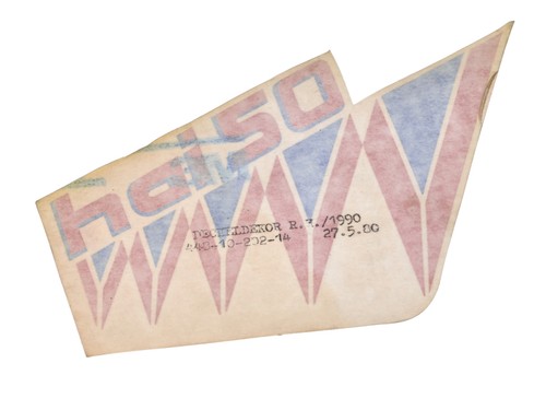 Sticker side cover right blue