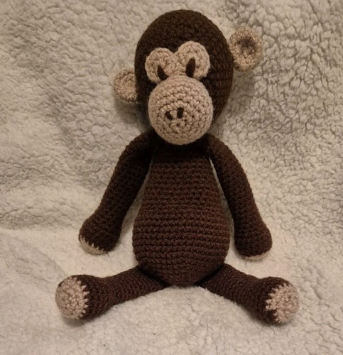 Handmade crochet chimpanzee - crochet,