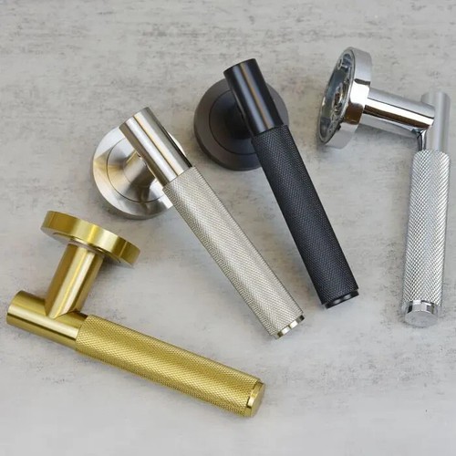 Knurled lever rose - knurled,