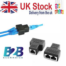 RJ45 SPLITTER ADAPTER LAN NETWORK ETHERNET CABLE 1-2 WAY DUAL CONNECTOR PLUG