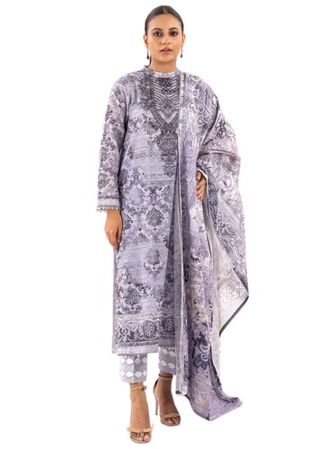 Purple and white stitched - white,
