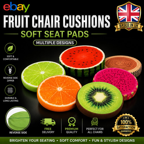 Colorful fruit chair cushions - colorful,