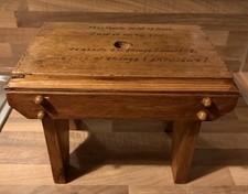 Vintage Pine Child’s Step Stool – “This Little Stool Is Mine” Poem