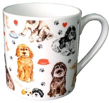 1 pint 20oz bone china mug Cockerpoo chintz  with personalised option