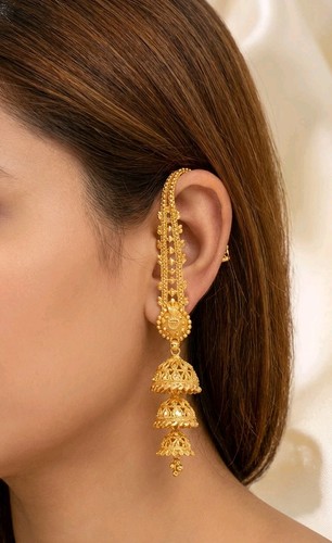 New gold plated earring indian - new,