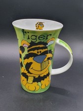 Tall porcelain mug tiger